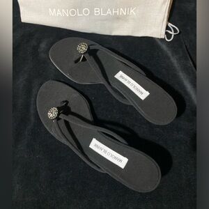 Manolo Blahnik Sandal M-Dole 50 F Gros Grain Size 38 (8)